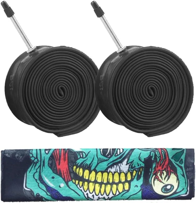 2 Pcs 29 Inch Bike Tubes 29x1.9/2.3 FV48mm Presta Valve Compatible with 29x1.9/1.95/2.0/2.125/2.3 Mountain Bike Tire with One Outdoor Headwear