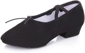 3cm Mid Heel Women Lightweight Canvas Dance Shoes for Yoga Ballet Exercise