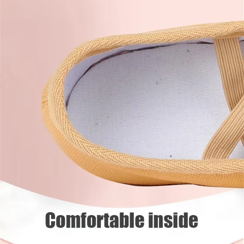 3cm Mid Heel Women Lightweight Canvas Dance Shoes for Yoga Ballet Exercise