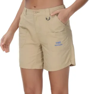 BASSDASH Womens 7 Fishing Shorts UPF 50  Water Resistant Quick Dry Lightweight Hiking Cargo Shorts with Pockets FP03W