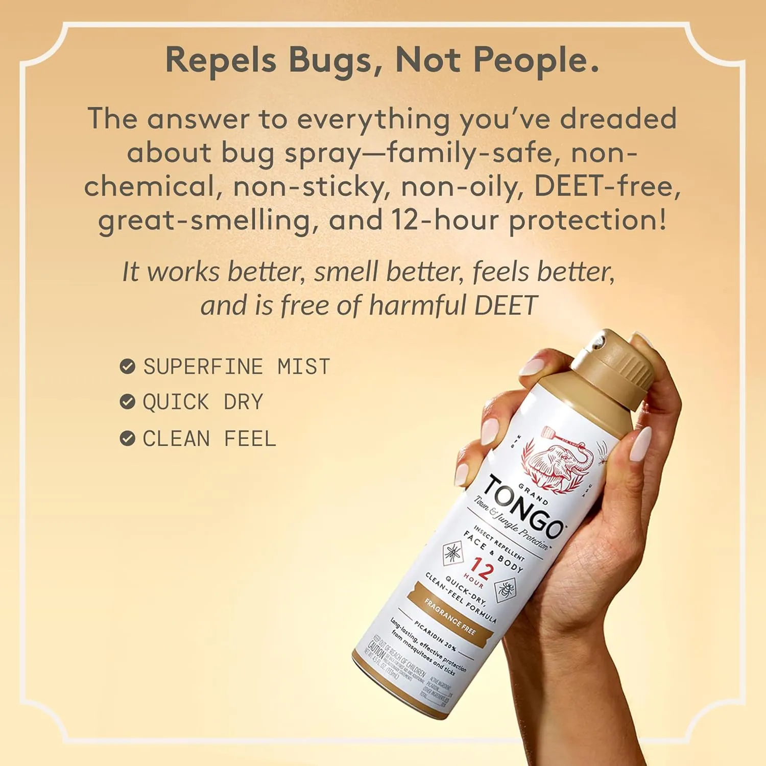 DEET-Free Insect Repellent, The 12 Hour Protection, DEET Alternative  Fragrance Free