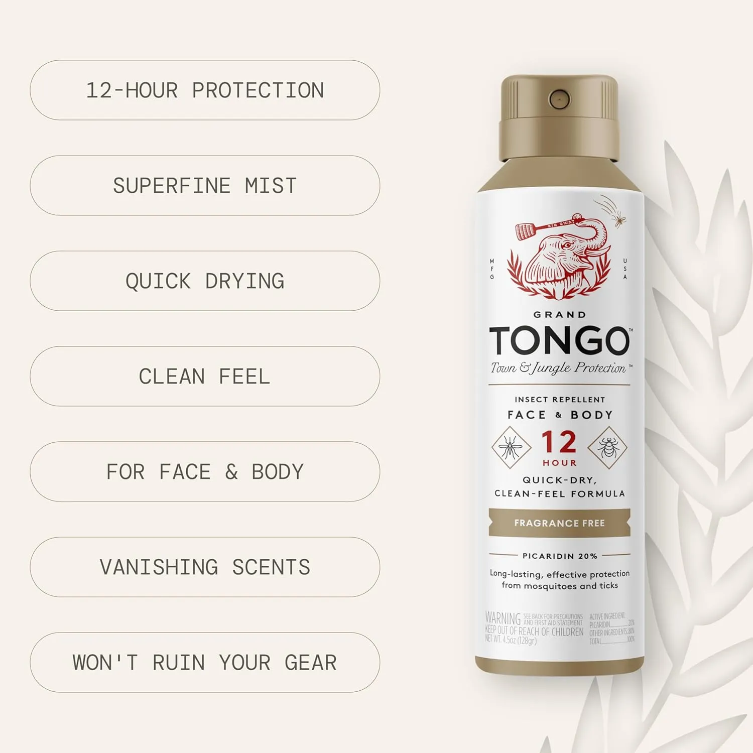 DEET-Free Insect Repellent, The 12 Hour Protection, DEET Alternative  Fragrance Free
