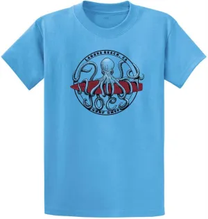 Joes Surf Shop Men's Octopus Meets Surfboard Logo Heavyweight Tees - Reg, Big & Tall