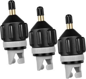 Kisangel 3pcs Air Adaptor for Inflatable Sup Paddle Board and Kayak Durable Pump Stem Converter Compatible with Standard Fitting for Easy Inflation