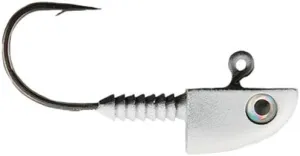 Lunker City LunkerGrip 4/0 HD Pro Fin-S Jig Head, 3 per Pack (White, 1/2)