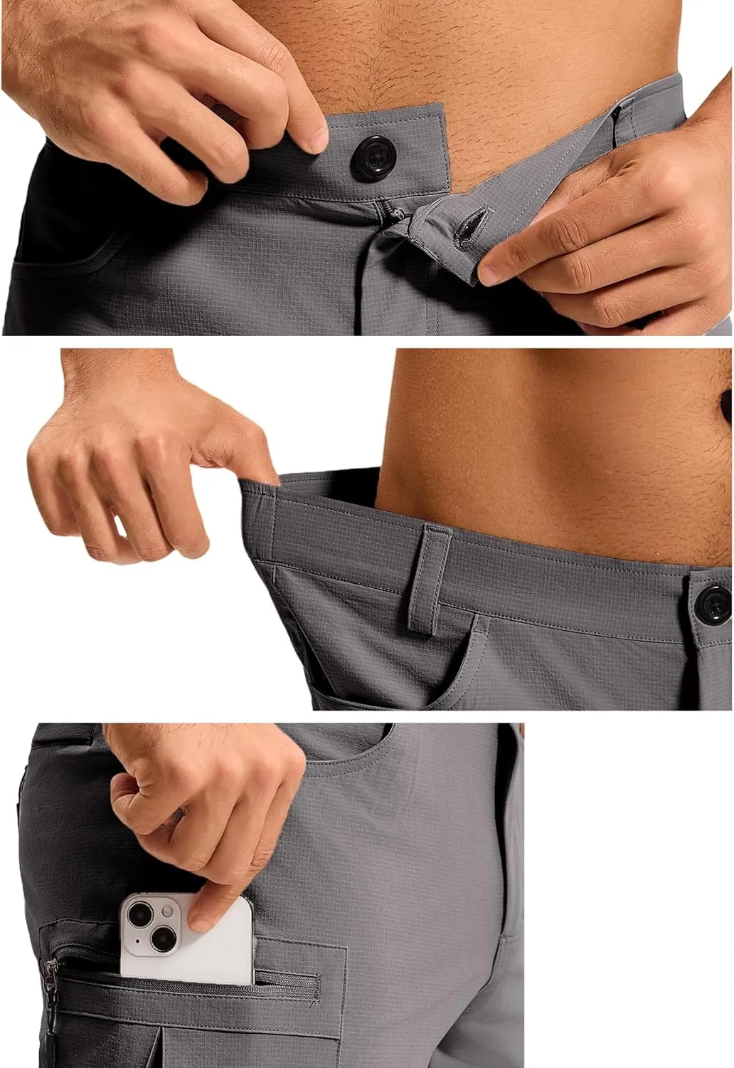 Mens Hiking Cargo Shorts Stretch Quick-Dry Outdoor Casual Work Shorts for Men Camping Fishing