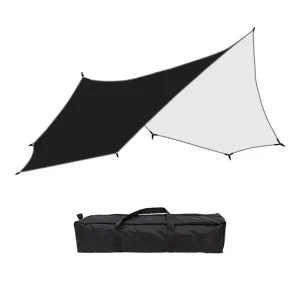 Outdoor Octagonal Curtain Tent Rain and Sun Protection Camping Sunshade Pergola, Color: Black