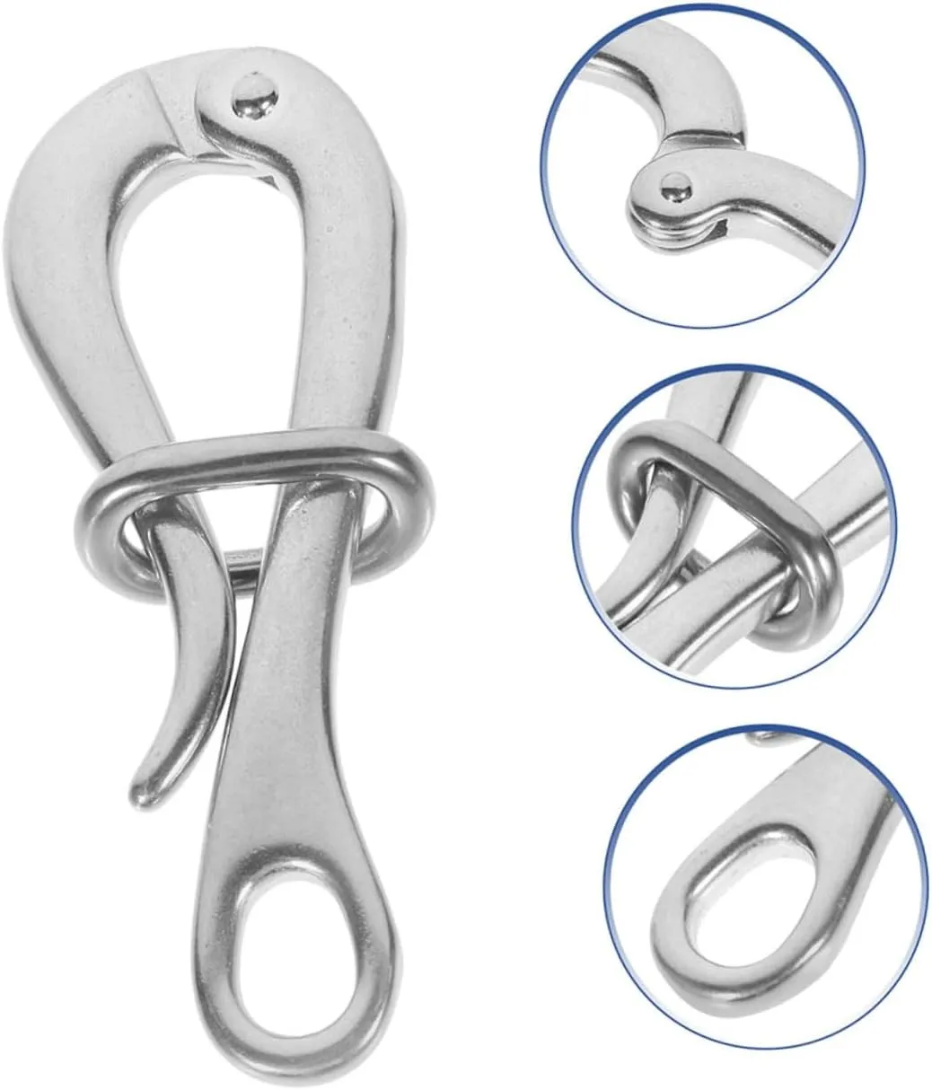 Quick Release Hook Sturdy Boat Hook Quick Release Boat Hook Sailing Boat Yacht Hook Stainless