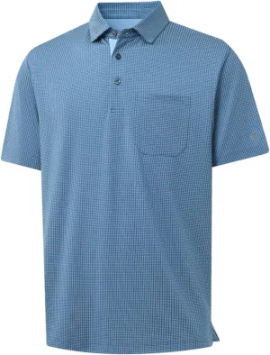 Rouen Mens Golf Shirts Short Sleeve Dry Fit Jacquard Performance Moisture Wicking Casual Pocket Collared Polo Shirts for Men