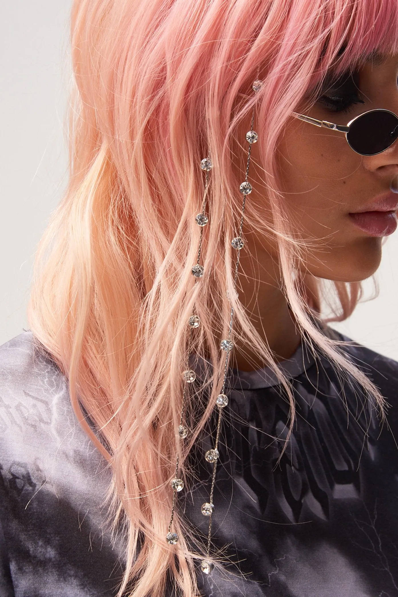 Silver Diamante Hair Extension Clip