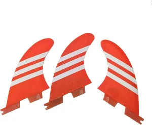 Surfboard Tail Thruster 3Pcs Surf Fin Surfboard Tail Fin Paddle Board Tail Rudder Fin in Surfing Thruster for Surfboard Modification (Color : White with Orange)