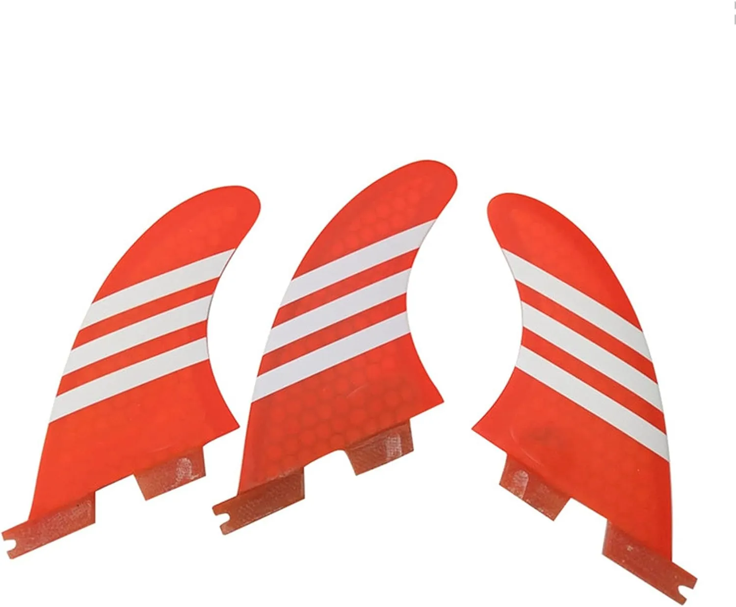 Surfboard Tail Thruster 3Pcs Surf Fin Surfboard Tail Fin Paddle Board Tail Rudder Fin in Surfing Thruster for Surfboard Modification (Color : White with Orange)