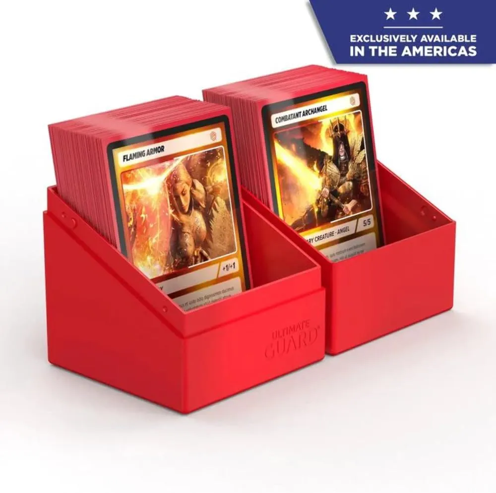 Ultimate Guard Boulder 100  Classic, Deck Case for 100 Double-Sleeved TCG Cards, Topaz, Secure & Durable Storage for Trading Card Games, Soft-Touch Finish