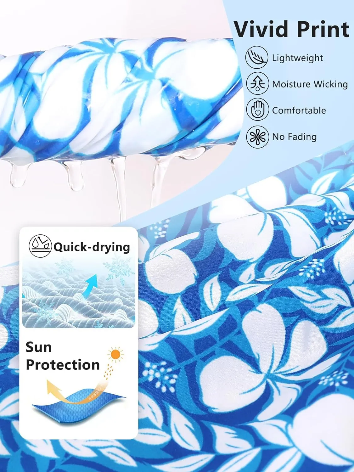 Women's Swim Board Shorts Quick Dry Beach Shorts High Waisted Summer Bathing Suit Bottoms with Pocket